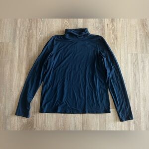 Eileen Fisher Women’s Long Sleeve Turtleneck Shirt Peacock Blue - Size Small